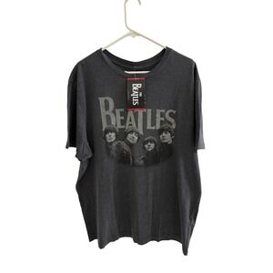 The Beatles 1965 American Tour Graphic T-Shirt Charcoal Heather XL New